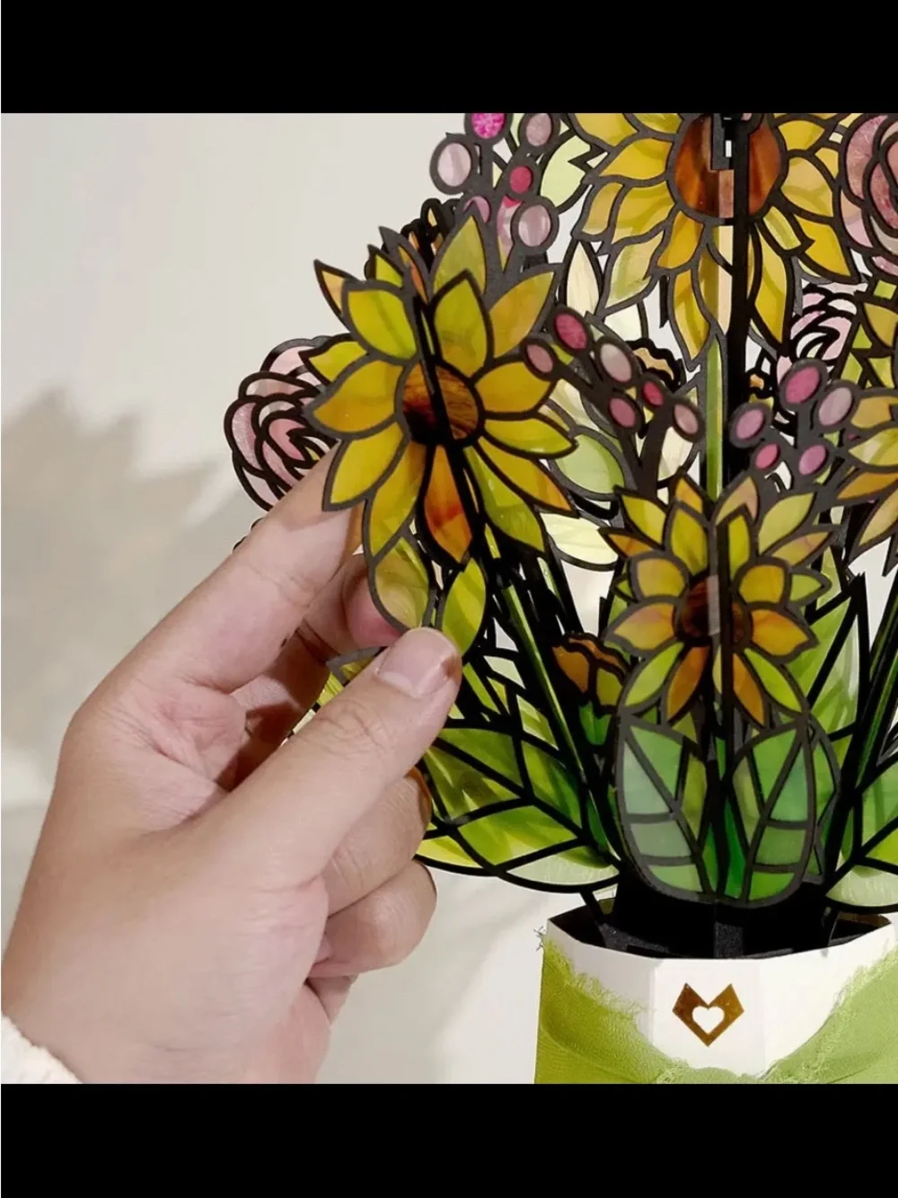 Lovepop Sunflower Sun Catcher 3-D Greeting Card. No offers